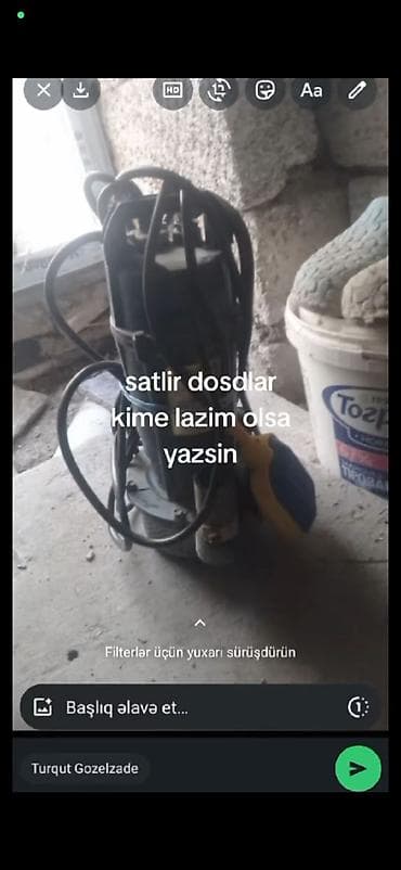 Elektriklə işləyən yuyucu aparat (yüksek təzyiqli “Karcher tipli”
