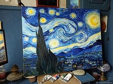 cipsi sekilleri: 🌠 "Ulduzlu gecə". 🌌 Van Qoqun möhtəşəm əsərlərindən🤩 🥺 Çox sevilən — 6