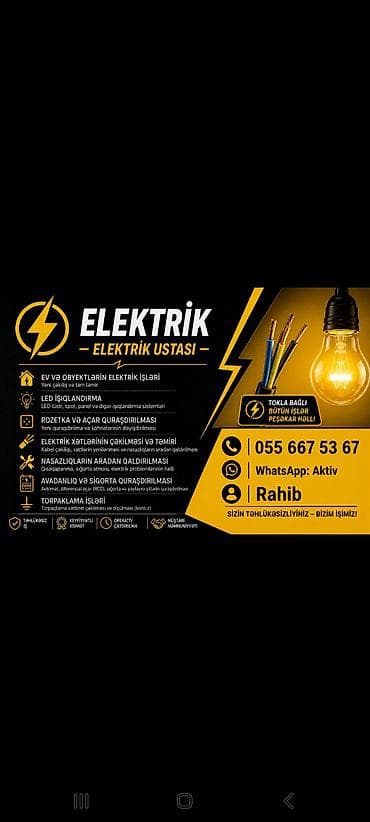 Elektrik ustası xidməti – ev və obyektlər üçün tam elektrik həlləri lalafo.az -da Elektrik ustası xidməti – ev və obyektlər üçün tam elektrik həlləri