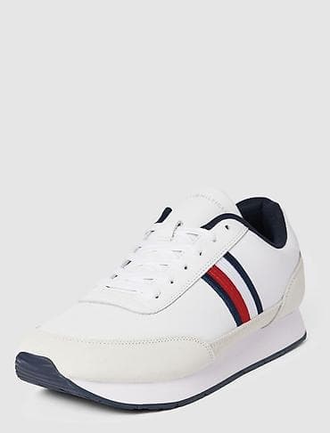 кросовки: Tommy Hilfiger kişi krossovkaları – retro qaçış tərzində klassik ağ — 5