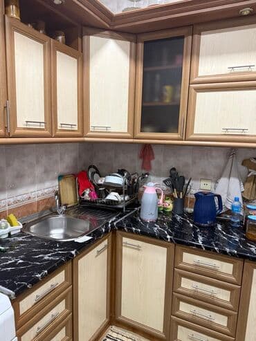 quxna mebil: Mətbəx mebel dəsti satılır - Künc yerləşimli, üst və alt dolablar — 2