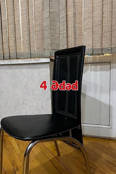 Mətbəx üçün, İşlənmiş, Qatlanmayan, rəng - Qara Stul