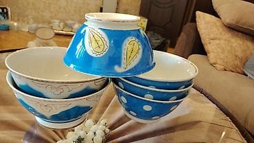 Nahar dəsti, rəng - Mavi, Keramika