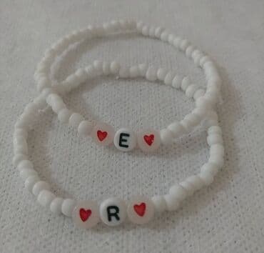 evalar vitamin c: Muncuq qolbaq dəsti – fərdiləşdirilə bilən yazılarla - Elastik ip — 3