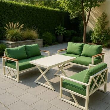 стол кухонный: Dördbucaq masa, Açılmayan, Skameykalar ilə, Metal — 3