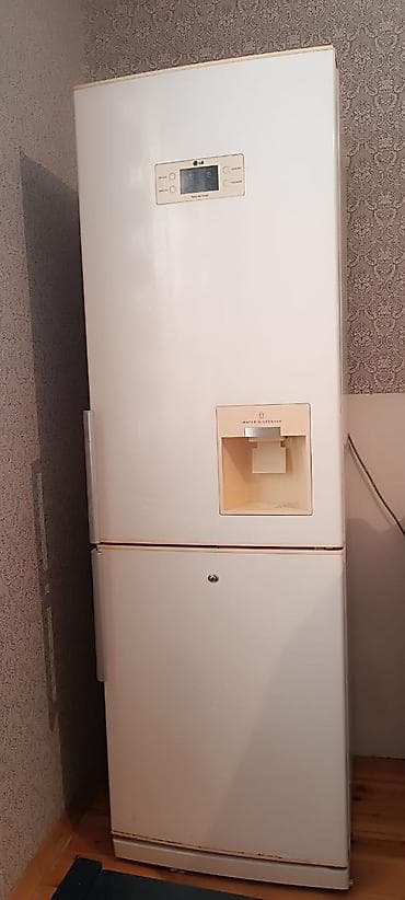 antena satilir: İşlənmiş 2 qapılı LG Soyuducu Satılır, rəng - Ağ, Dispenserli — 1