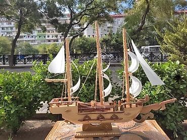 model: Salam Aleykum Əl işi gəmi 15azn (20sm) Qoz agacınnan hazırlanmış əl — 4