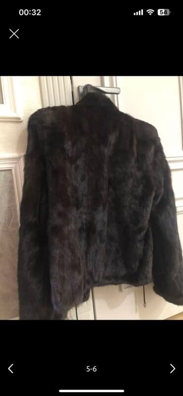 женские меховые снуды: Пальто, цвет - Коричневый — 5