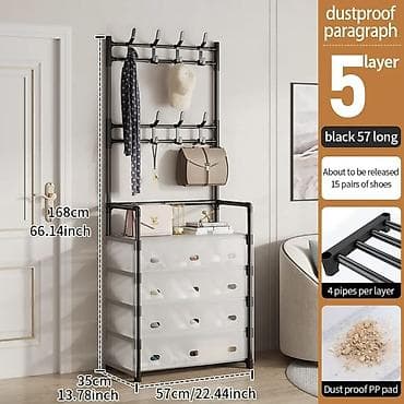 dəhliz mebeli: Giriş üçün çoxfunksiyalı asılqanlı ayaqqabı və saxlama sistemi - — 2