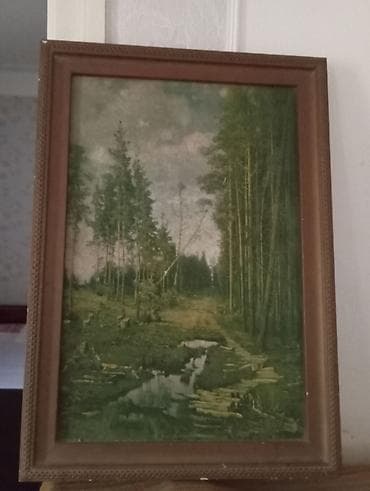 Şamdanlar: Məhsul: Çərçivəli reproduksiya tablo – “Просека в сосновом лесу” (Şam — 2