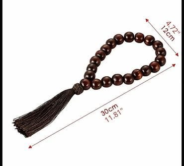 tesbeh zikri: Təsbeh bəzəyi – avtomobil və ev üçün dekor - Material: tünd qəhvəyi — 3