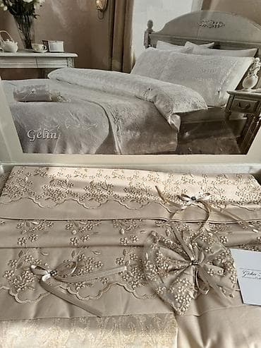 Gelin Home Collection – Nevresim və Pike Dəsti Şıq krem/bej