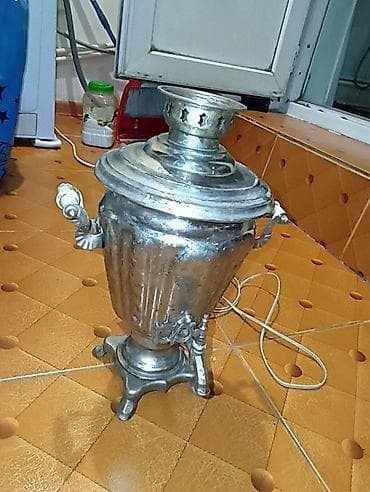 samavarin qiymeti: Klassik metal samovar - Material: tam metal gövdə, dekorativ relyefli — 1