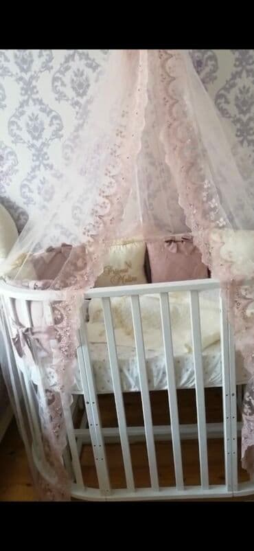 ikinci əl uşaq kravatları: Qız üçün, Yumru, Beşik, Dəst ilə, Matras ilə, Yellənmə mexanizmsiz — 2