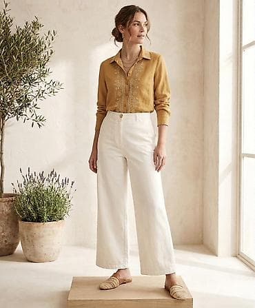 qaqa şalvarları: Şalvar, Defacto, XL, 2XL, rəng - Ağ — 1