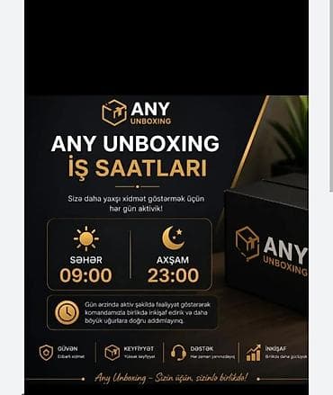 ANY Unboxing – xidmət saatları və üstünlüklər - Hər gün aktivik — 1
