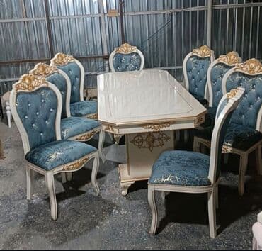 ders masaları: Qonaq otağı üçün, Yeni, Açılan, Dördbucaq masa, 6 stul — 4