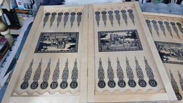 мраморный бильярдный стол цена: Ağacdan hazırlanmış yaxmali nərd dəsti - Material: təbii ağac, lak — 4