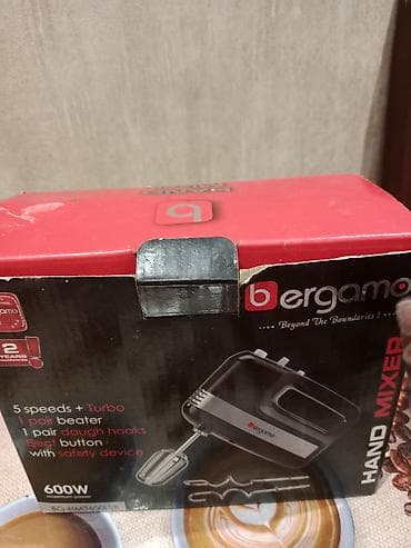TV və video: Bergamo əl mikseri – BG-HM3600LSB Xüsusiyyətlər: - 600W maksimum güc — 1