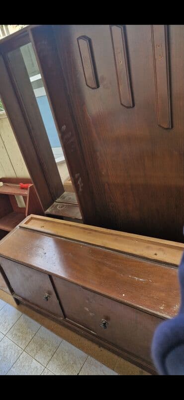 ручки на кухонную мебель: Klassik taxta dəhliz mebeli – paltar asqılı və güzgülü kombinə edilmiş — 2