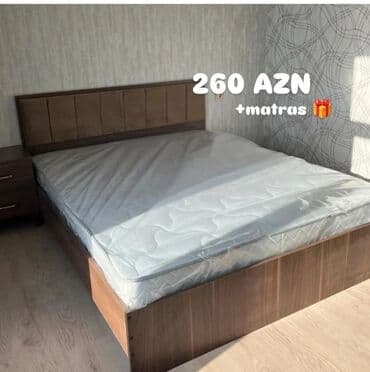 Çarpayılar: Yeni, İkinəfərlik çarpayı, Bazasız, Matras ilə, Siyirməsiz, Azərbaycan — 1