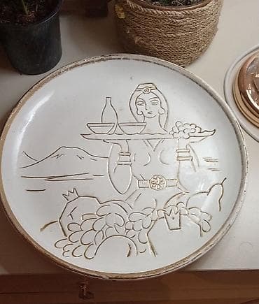 kendir ip: Boşqablar, 1 əd, rəng - Ağ, Keramika, SSRİ — 1