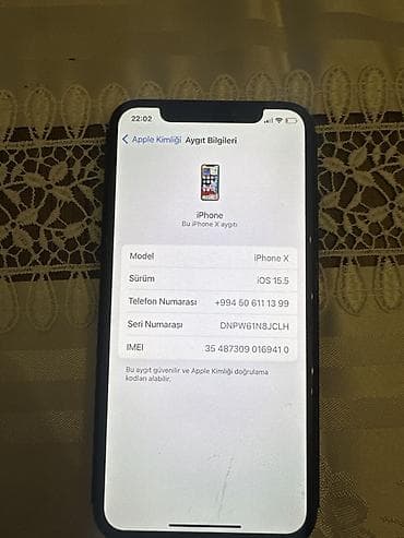 15 pro max ikinci el: IPhone X, 64 GB, Qara, Face ID — 4