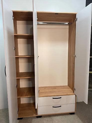 şkaflar ucuz: Yeni, 3 qapılı, Siyirməli, Açılan, Düz dolab — 1