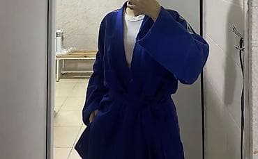 Qadın geyim dəsti – 3 məhsul 1) Kobalt mavi kimono/üst geyimi -