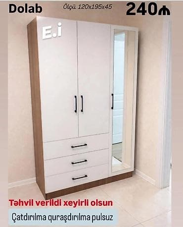 *3 Qapılı dolab 240AZN💥* ✔️Rəng seçimi var *Çatdırılma və lalafo.az -da *3 Qapılı dolab 240AZN💥* ✔️Rəng seçimi var *Çatdırılma və