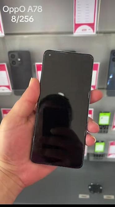 tel halva: Oppo A78, 256 GB, rəng - Yaşıl, Barmaq izi — 1
