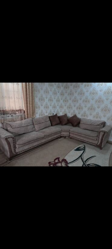 divan saloglu: Künc divan, İşlənmiş, Açılan, Bazalı, Vеlur parça, Çatdırılma yoxdur — 2