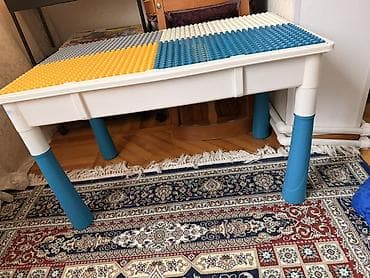 makiyaj stolu: Uşaqlar üçün çoxfunksiyalı konstruksiya masası və blok dəsti - — 3