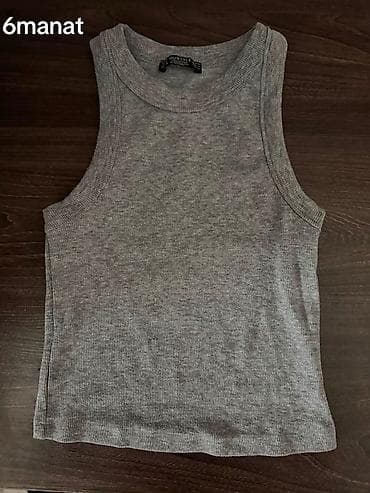 trendyol kişi geyimleri: Qadın geyimləri – müxtəlif modellər 1) Boz rezin toxumalı qoltuqsuz — 1