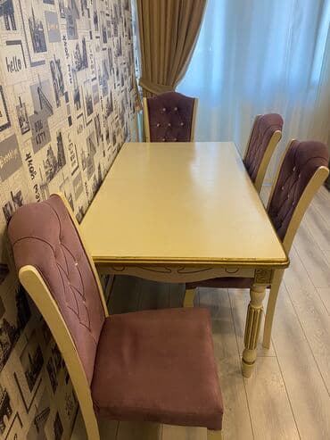 Qonaq otağı üçün, İşlənmiş, Açılan, 6 stul — 5