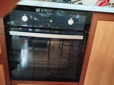 Quraşdırılan elektrik sobası - Şüşə ön panel, iri şərti tutacaq və
