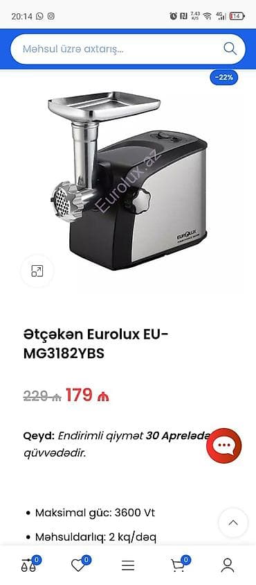 teze paltaryuyan: Ət çəkən maşın Eurolux, Revers ilə — 2