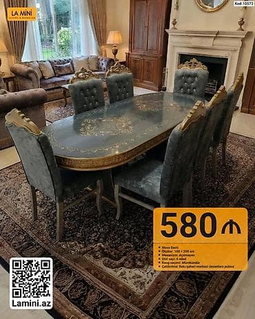 kohnə stul: Masa dəsti – La Mini Model 1 (Kod: 10572) - Ölçülər: 100 × 200 sm - — 3