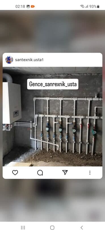 Fasad, naxış ustaları: Santexnik ustası tələb olunur, 6 ildən artıq təcrübə, 6/1, Aylıq ödəniş — 7