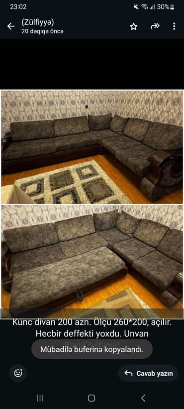 hasar uzlukleri: Künc divan, Açılan, Bazasız — 1