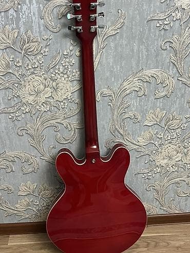 gitara aksesuarlari: Xtreme Yarım-korpus elektrik gitara – ES-335 üslubunda, tünd qırmızı — 3
