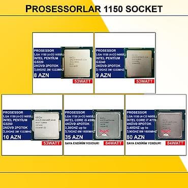 Prosessorlar “LGA 1150 socket (4cü nəsil)” ⭐LGA 1150 (4cü nəsil) İntel