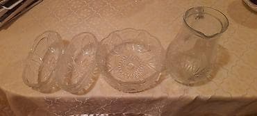 dib: Kəllə-kəsik naxışlı XRUSTAL dəst Tərkibi: - 1 ədəd şüşə sürahi (gen — 1