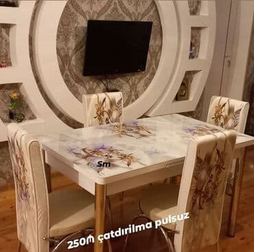sulutepe kiraye heyet evleri 2022: Mətbəx üçün, Yeni, Açılan, Dördbucaq masa, 4 stul — 2