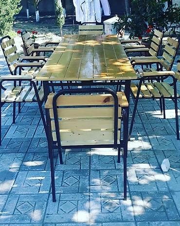 bag stol: Demir stol ve stullarin satiwi. sifariwle hazirlanir. ✓ 4 neferlik — 2