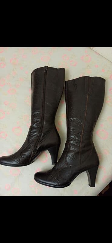 qadın çəkmə: Ölçü: 38.5, rəng - Qəhvəyi, İşlənmiş — 1