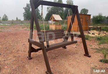 зонтик большой: Скамья-качели, С зонтиком, Металл — 4