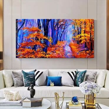 menzere sekiller: Mənzərə. Tək tablo. Ölçü istəyə görə dəyişə bilər. Təbii kətan — 2