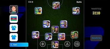 kamera arenda: EFootball hesabı – güclü Dream Team heyəti - Kollektiv güc: 3110 - — 2