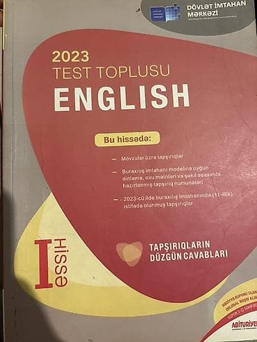 İngilis dili Testlər 11-ci sinif, DİM, 1-ci hissə, 2023 il